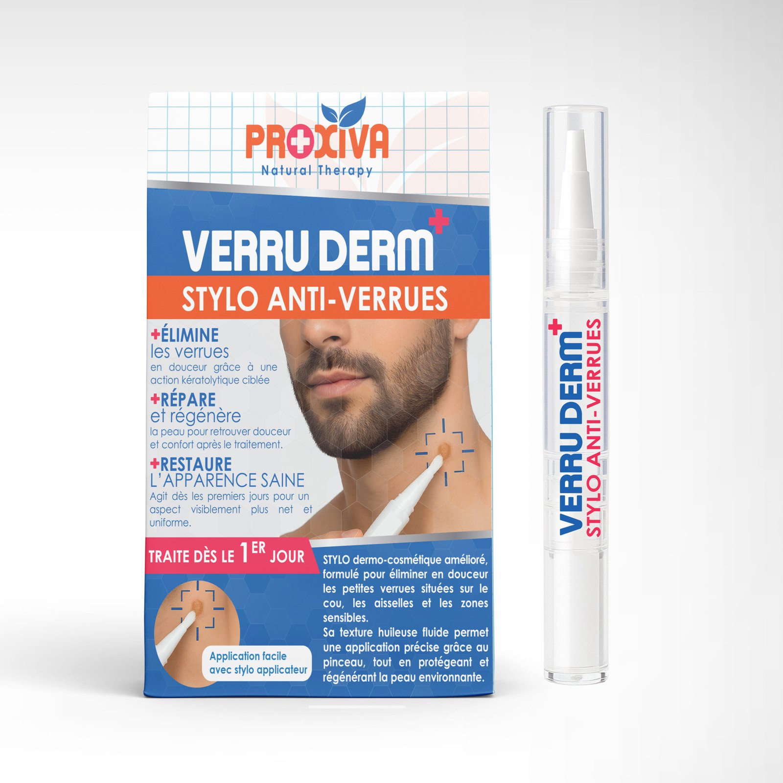 Stylo Anti-Verrues VerruDerm+ – Élimine, Répare & Régénère