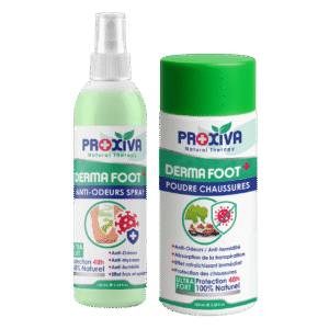 DERMA FOOT+ - Poudre Chaussures et Spray Anti-Odeurs Pieds 48h